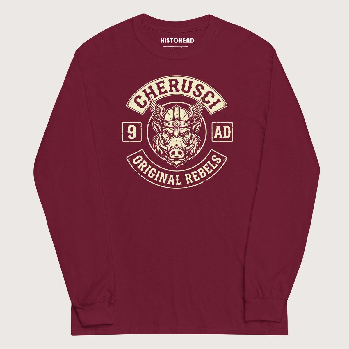 Maroon Cherusci Original Rebels - Long Sleeve - history buff gift by HistoHead
