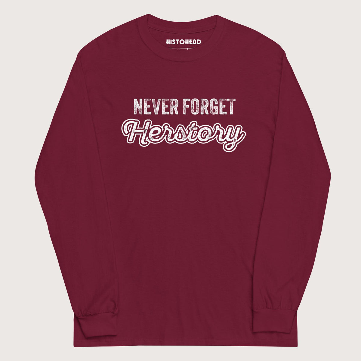 Maroon Herstory - Long Sleeve - history buff gift by HistoHead