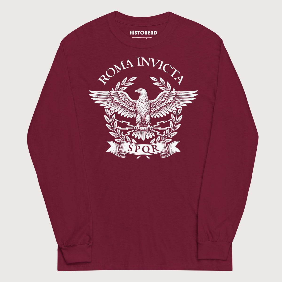 Maroon Roma Invicta - Long Sleeve - history buff gift by HistoHead
