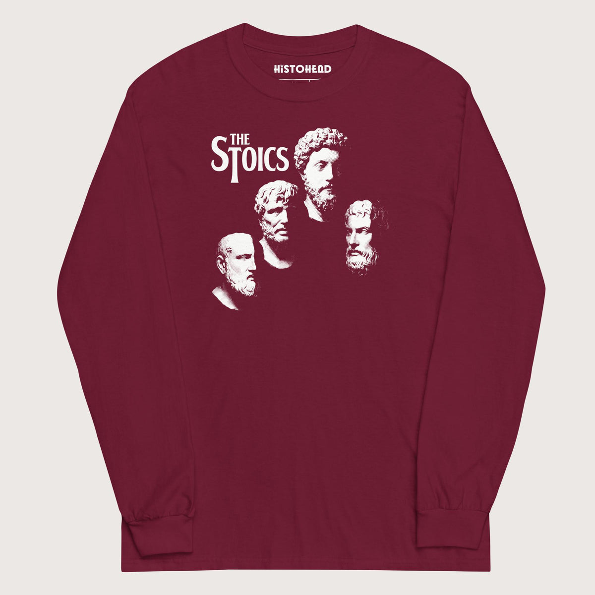 Maroon The Stoics - Long Sleeve - history buff gift by HistoHead