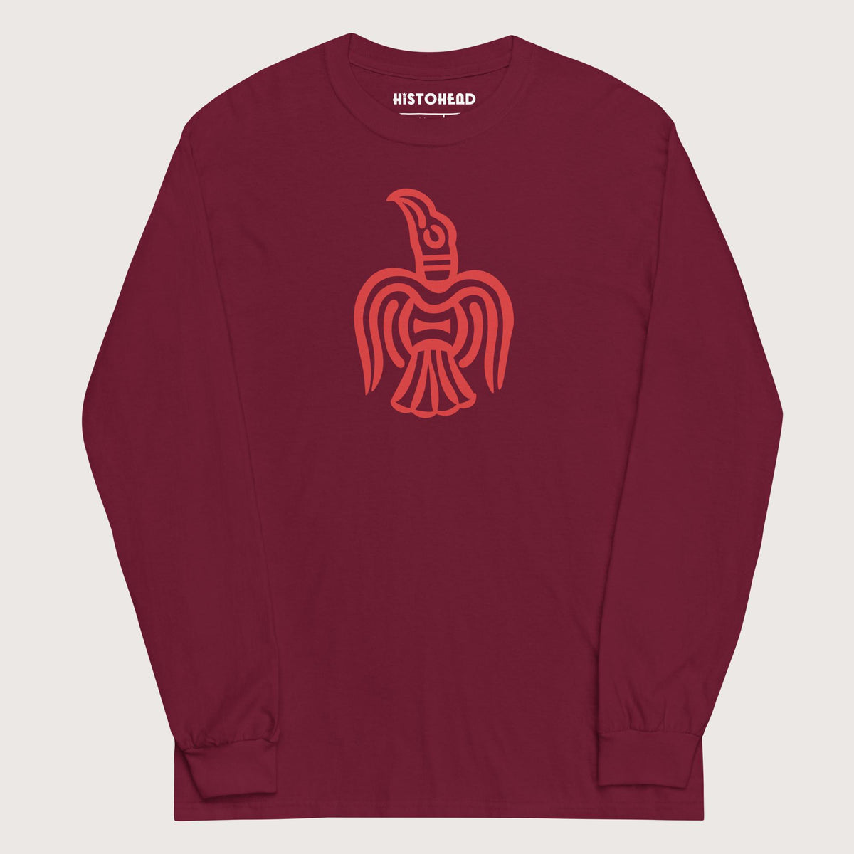 Maroon Viking York Raven - Long Sleeve - history buff gift by HistoHead