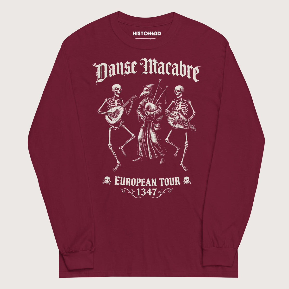 Maroon Danse Macabre European Tour - Long Sleeve - history buff gift by HistoHead