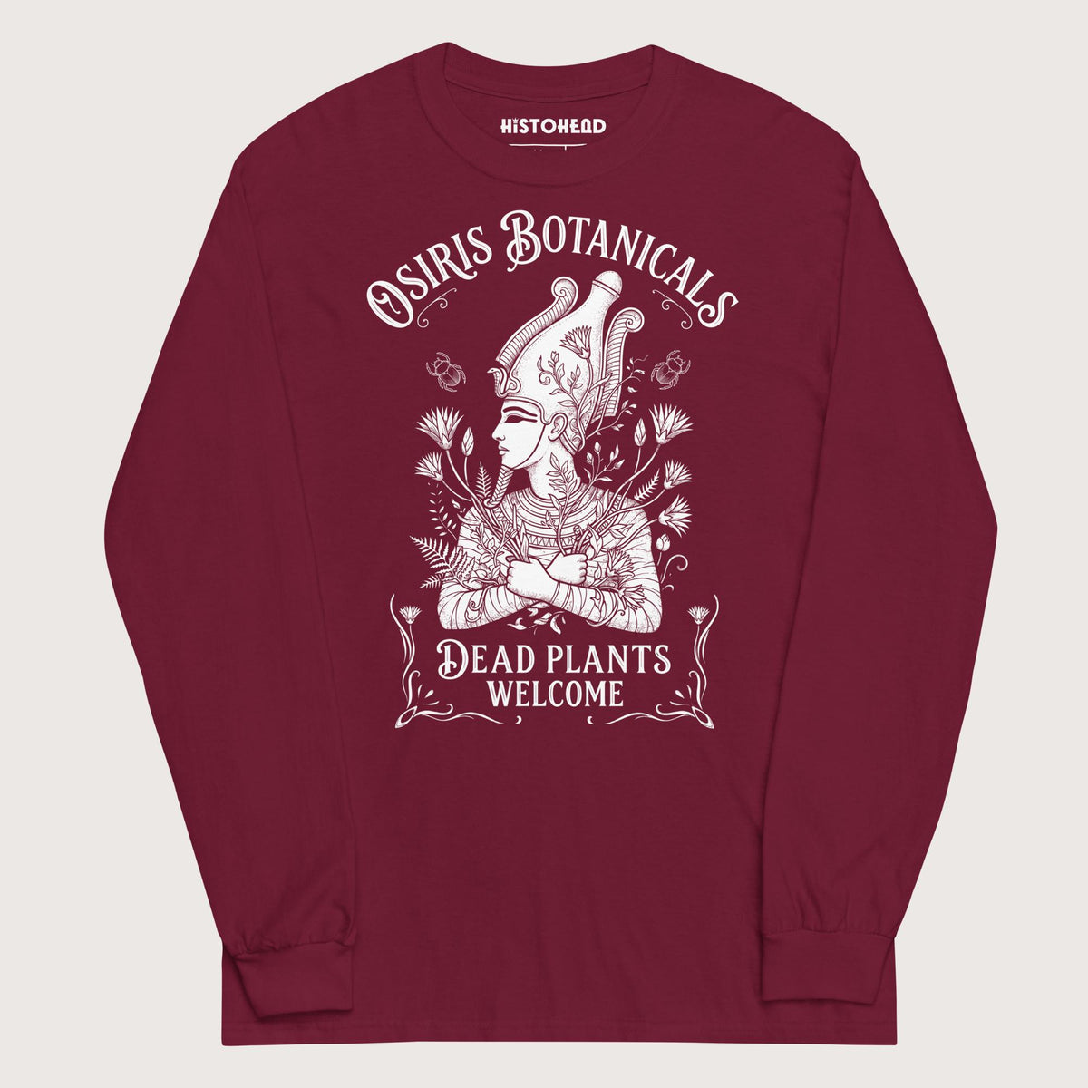 Maroon Osiris Botanicals - Long Sleeve - history buff gift by HistoHead