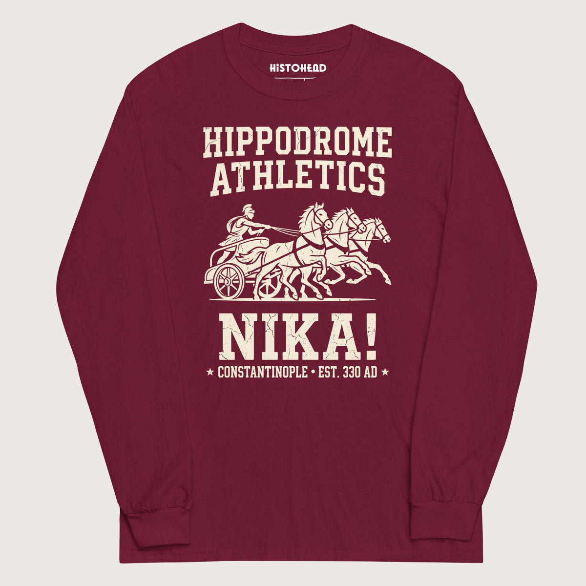 Maroon Hippodrome Athletics - Long Sleeve - history buff gift by HistoHead