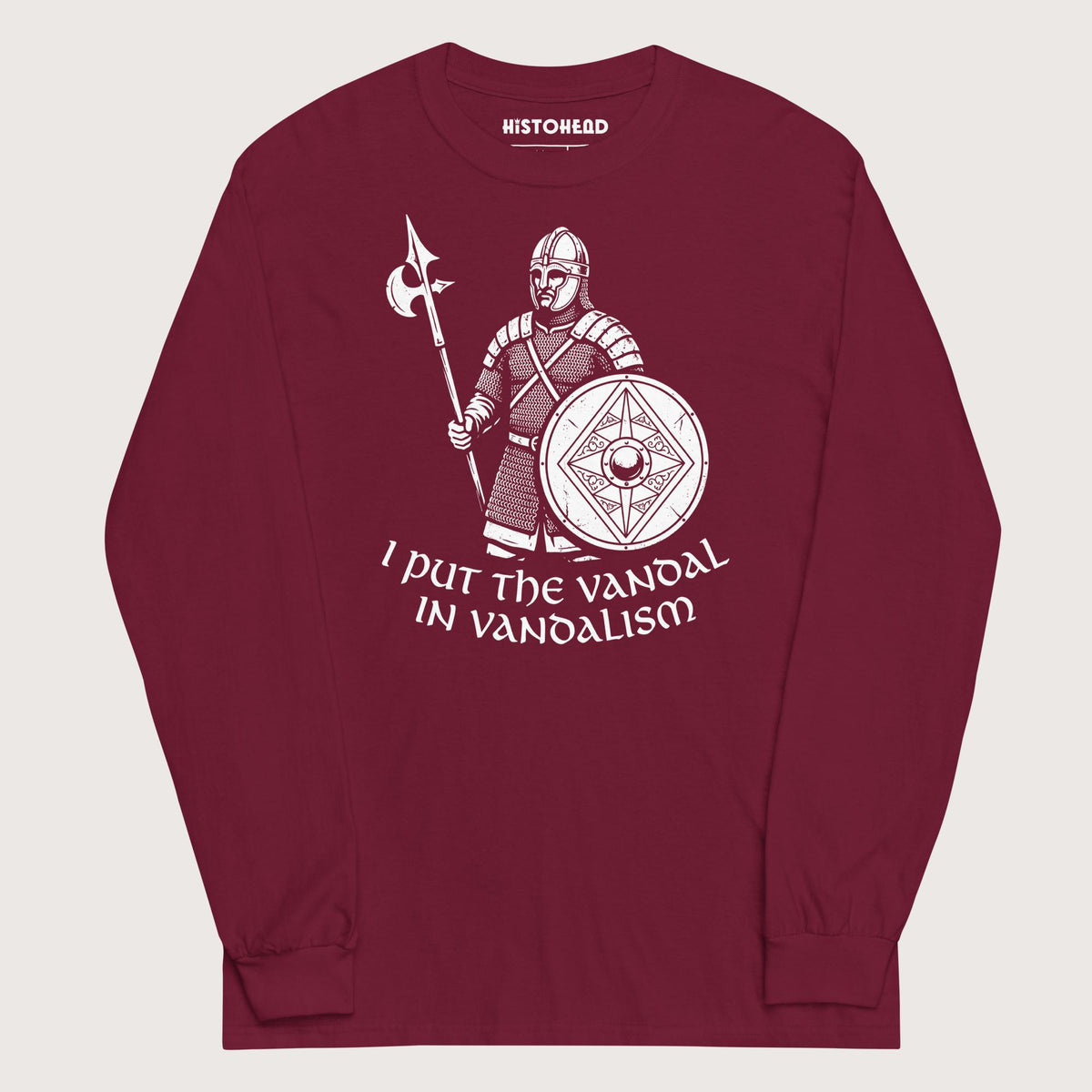 Maroon Vandal in Vandalism - Long Sleeve - history buff gift by HistoHead