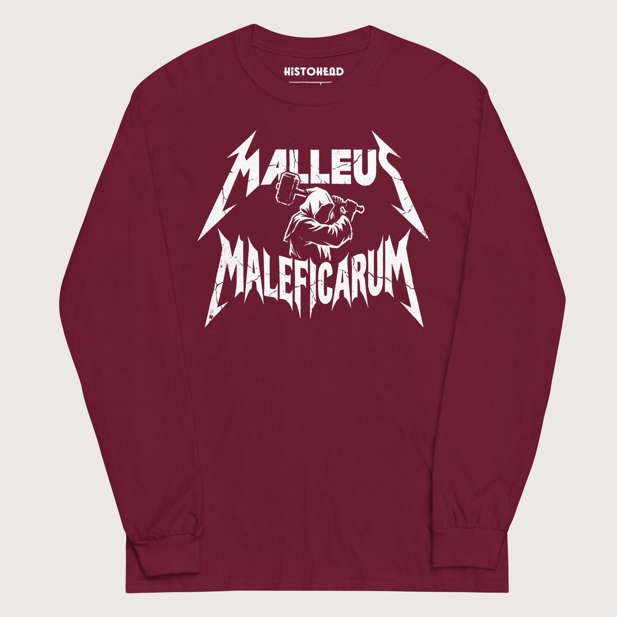 Maroon Malleus Maleficarum - Long Sleeve - history buff gift by HistoHead