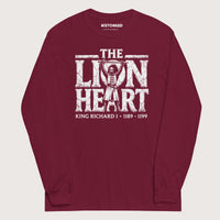 Maroon Richard the Lionheart - Long Sleeve - history buff gift by HistoHead