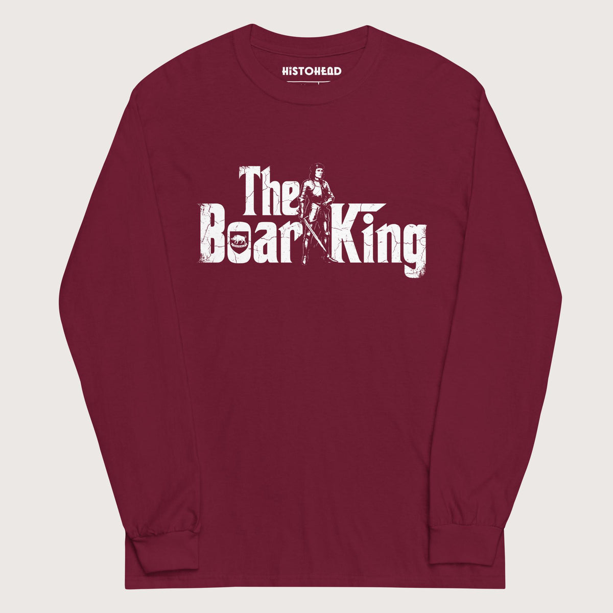 Maroon Richard III The Boar King - Long Sleeve - history buff gift by HistoHead