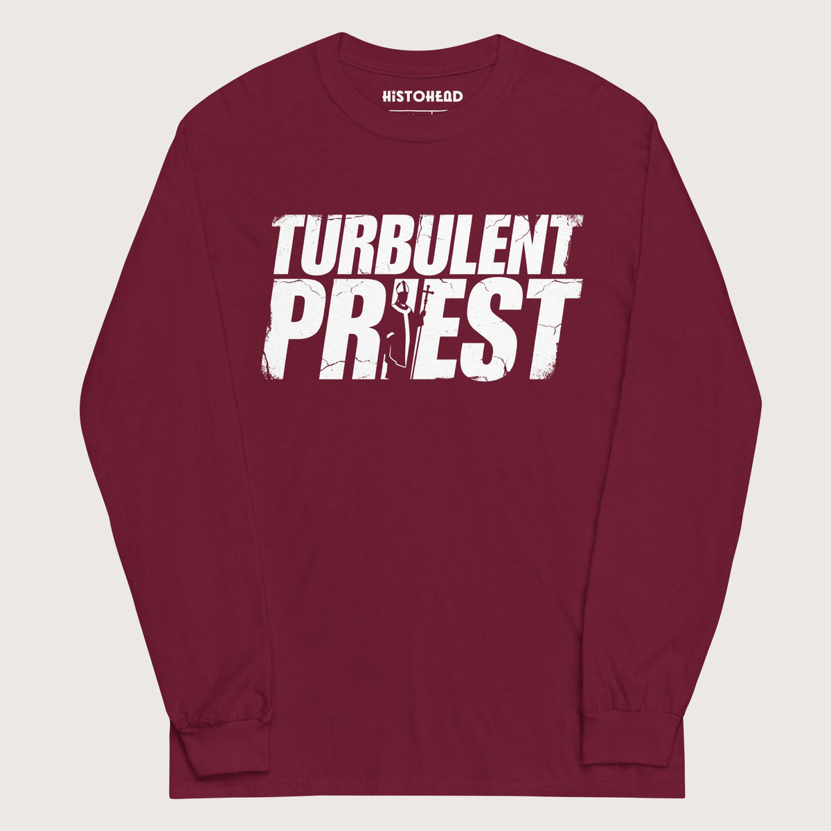 Maroon Thomas Becket Turbulent Priest - Long Sleeve - history buff gift by HistoHead