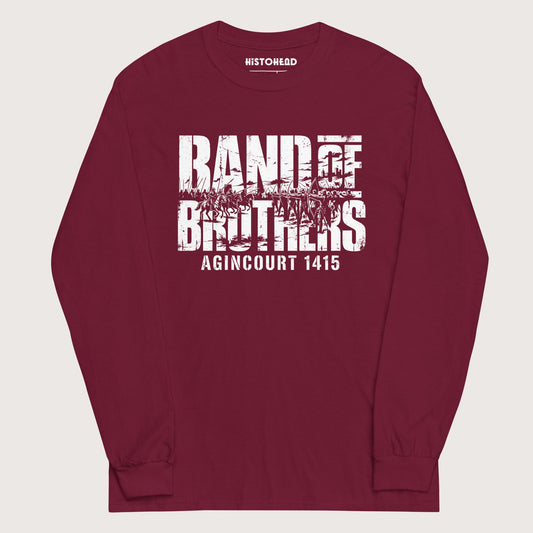 Maroon Band of Brothers Agincourt 1415 - Long Sleeve - history buff gift by HistoHead
