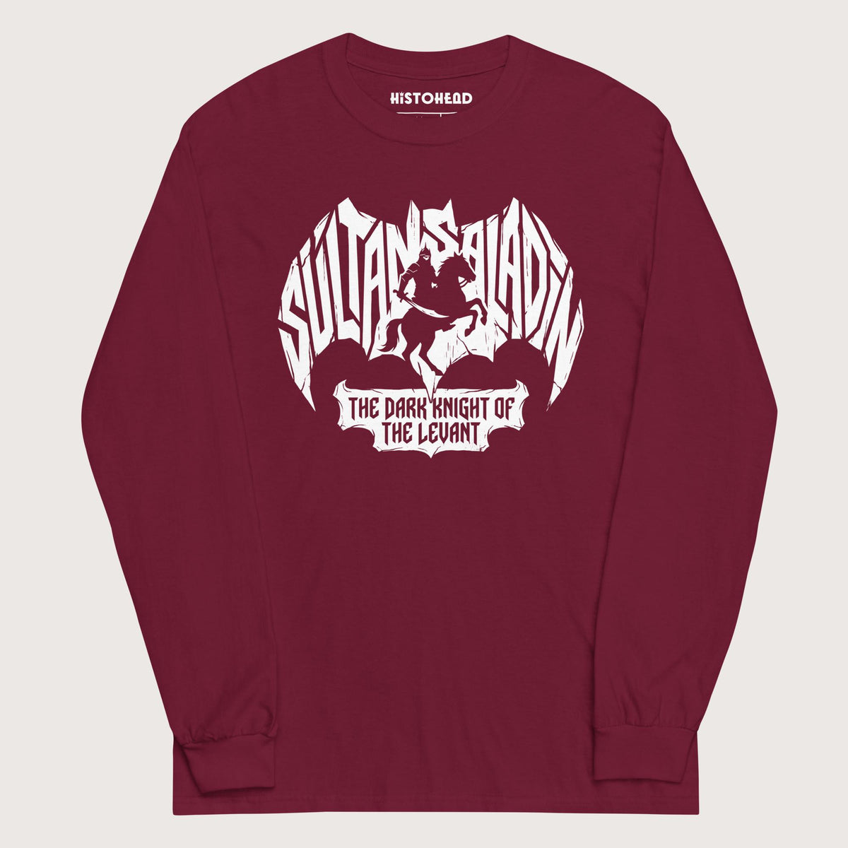 Maroon Saladin Dark Knight - Long Sleeve - history buff gift by HistoHead