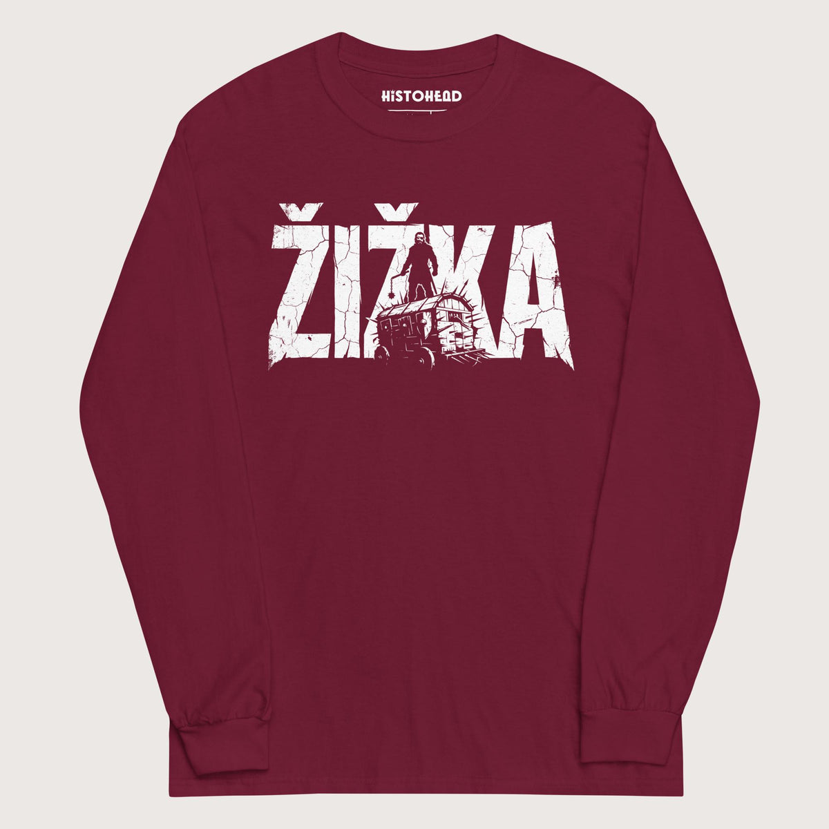 Maroon Jan Žižka - Long Sleeve - history buff gift by HistoHead