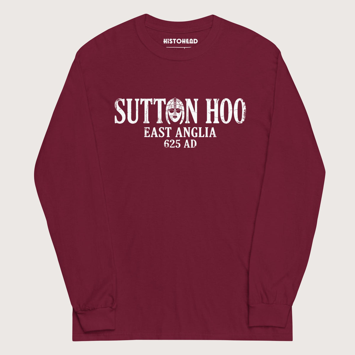 Maroon Sutton Hoo - Long Sleeve - history buff gift by HistoHead
