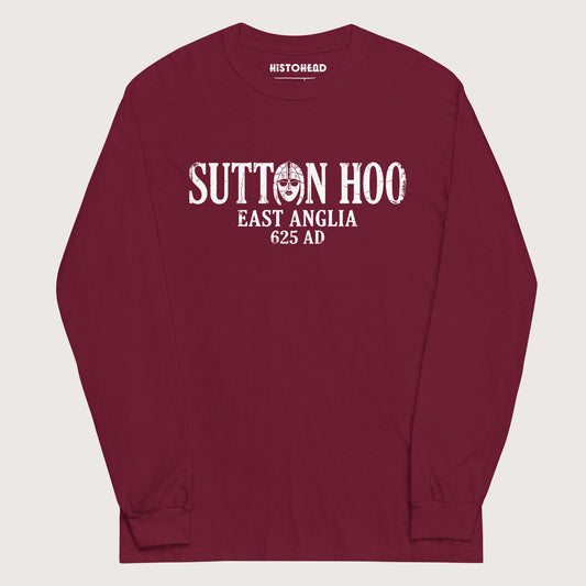 Maroon Sutton Hoo - Long Sleeve - history buff gift by HistoHead