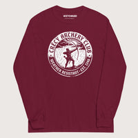 Maroon Crecy Archery Club - Long Sleeve - history buff gift by HistoHead