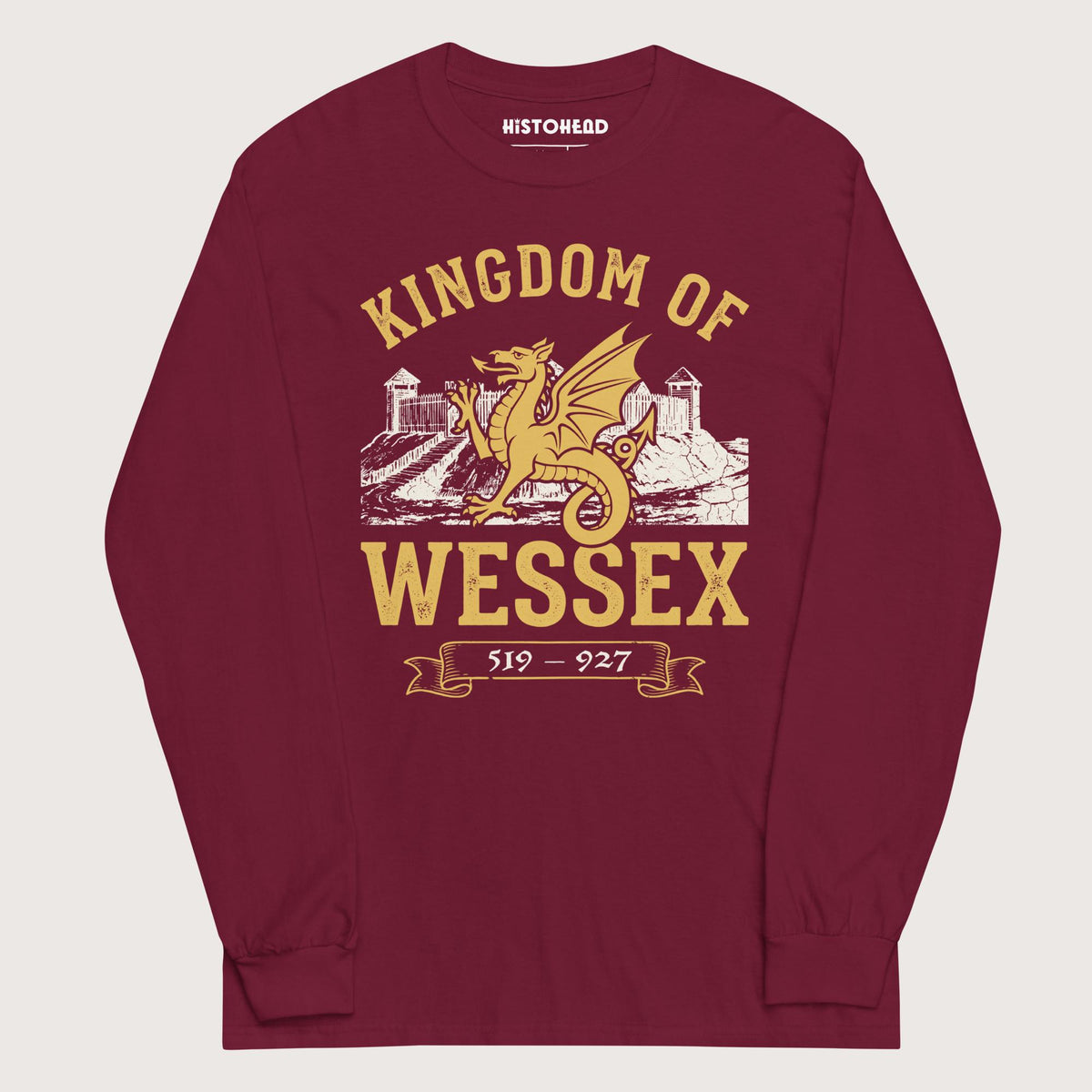 Maroon Kingdom of Wessex - Long Sleeve - history buff gift by HistoHead