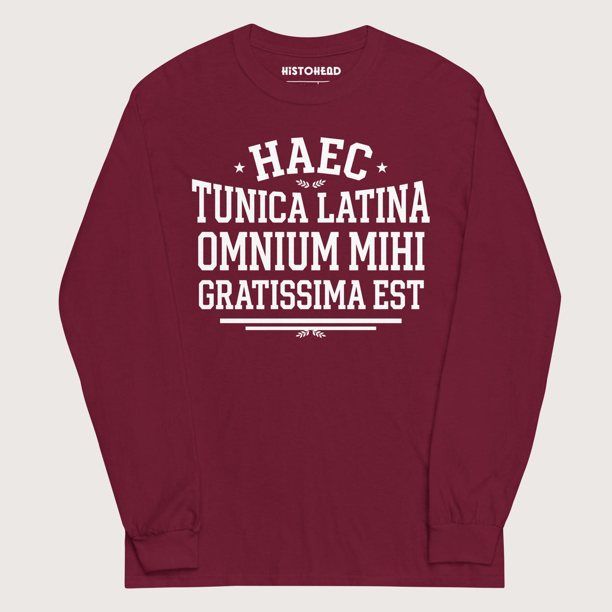 Maroon This Is My Favorite Latin Shirt - Long Sleeve - history buff gift by HistoHead