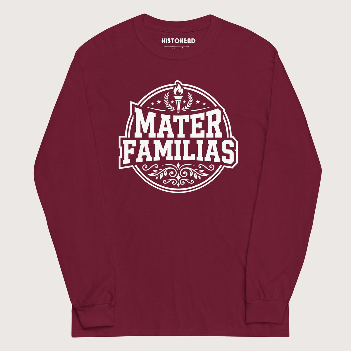 Maroon Mater Familias Latin - Long Sleeve - history buff gift by HistoHead
