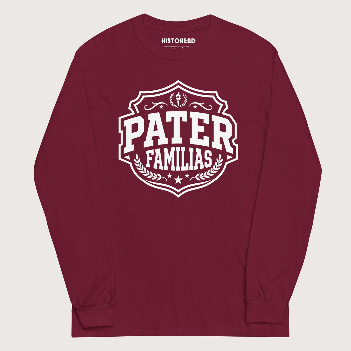 Maroon Pater Familias Latin - Long Sleeve - history buff gift by HistoHead