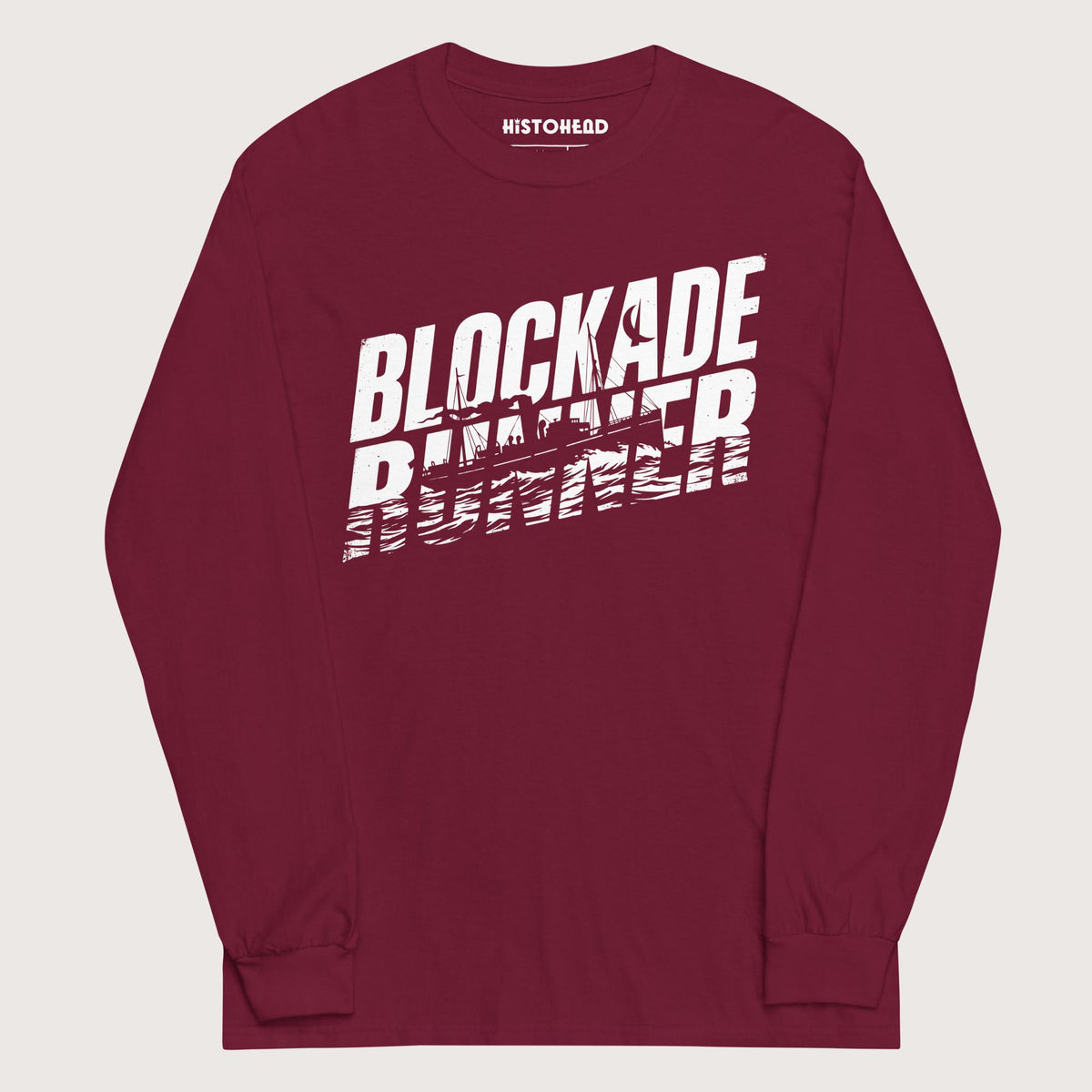 Maroon Blockade Runner - Long Sleeve - history buff gift by HistoHead
