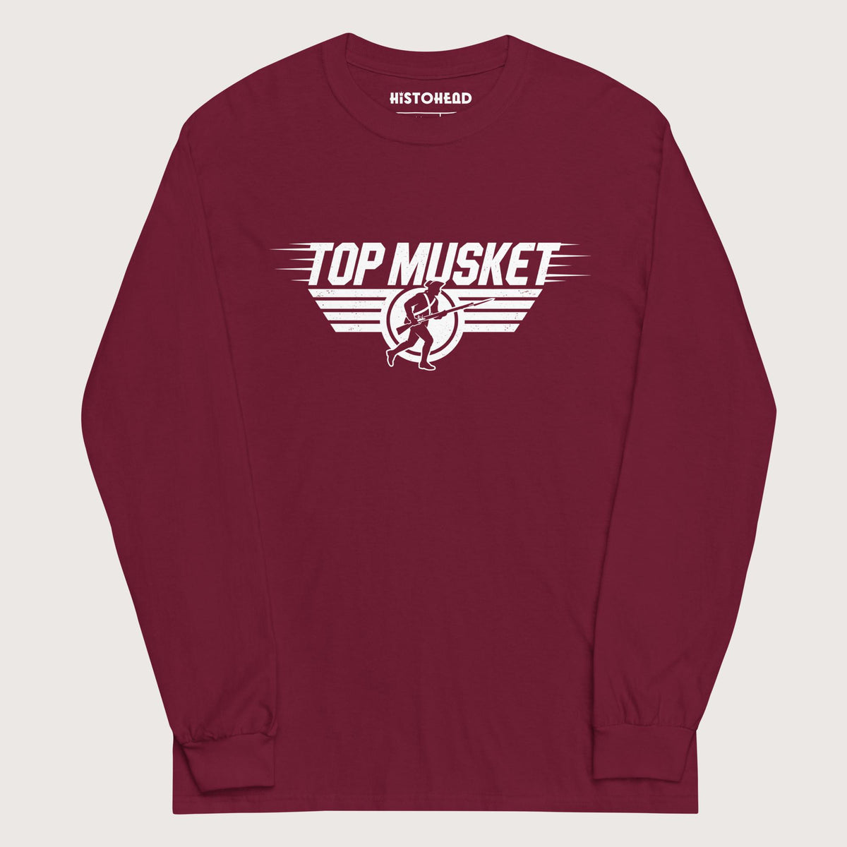 Maroon Top Musket - Long Sleeve - history buff gift by HistoHead