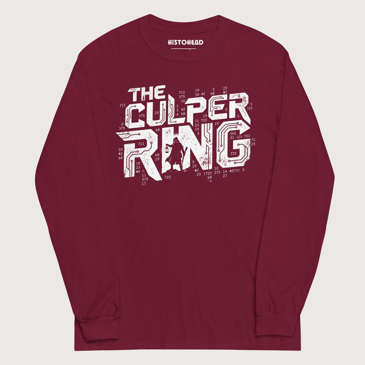 Maroon The Culper Ring - Long Sleeve - history buff gift by HistoHead