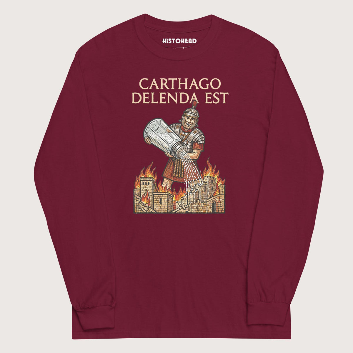 Maroon Salting Carthage - Long Sleeve - history buff gift by HistoHead