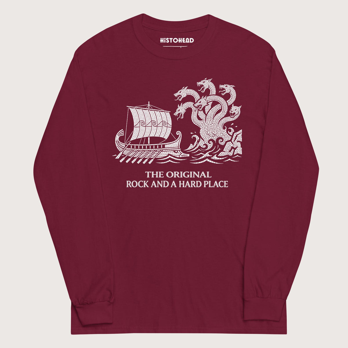Maroon Odyssey Rock and a Hard Place - Long Sleeve - history buff gift by HistoHead