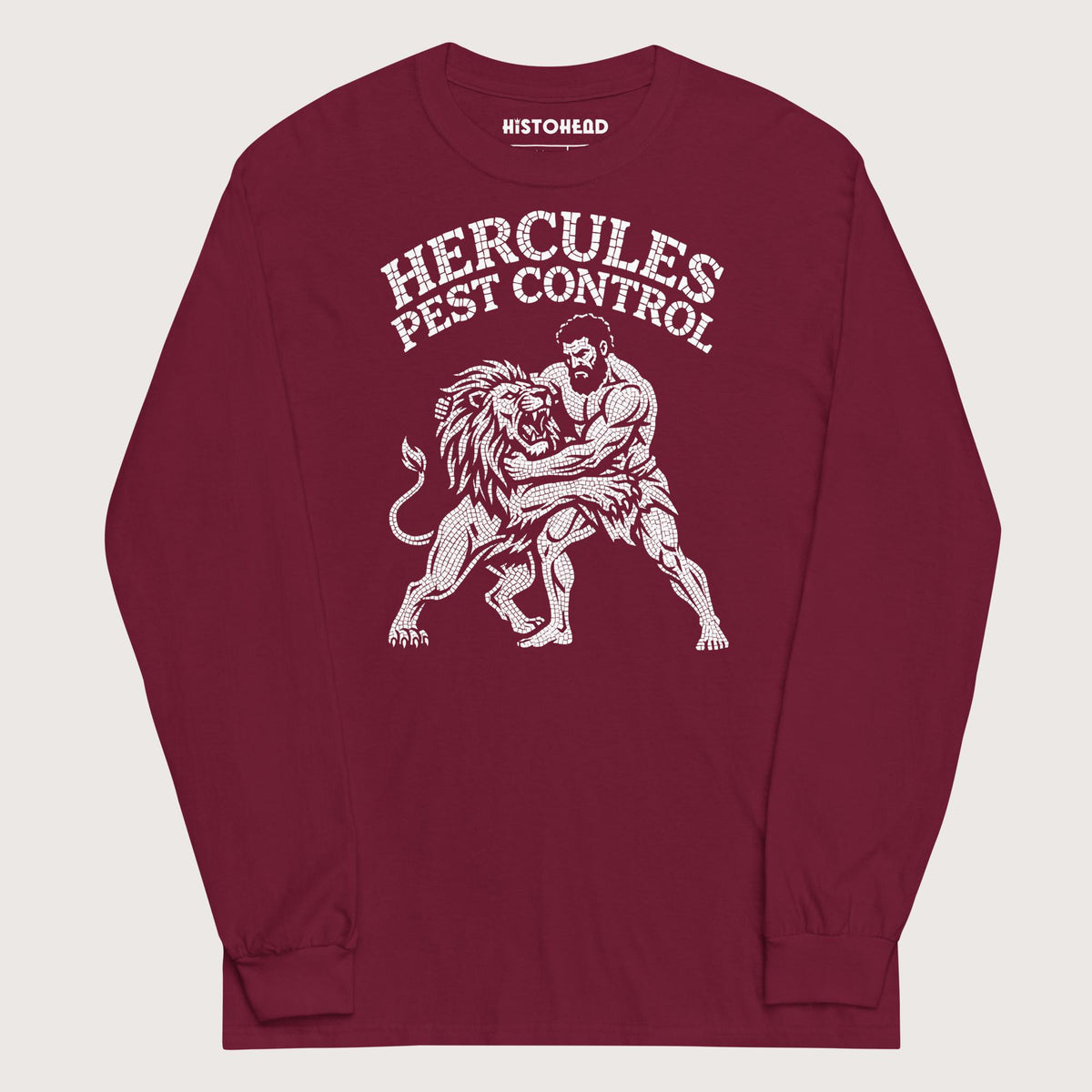 Maroon Hercules Pest Control - Long Sleeve - history buff gift by HistoHead