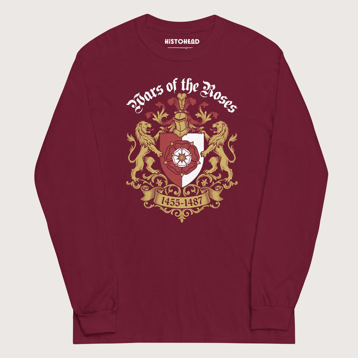 Maroon Wars of the Roses - Long Sleeve - history buff gift by HistoHead