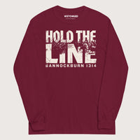 Maroon Hold The Line Bannockburn 1314 - Long Sleeve - history buff gift by HistoHead