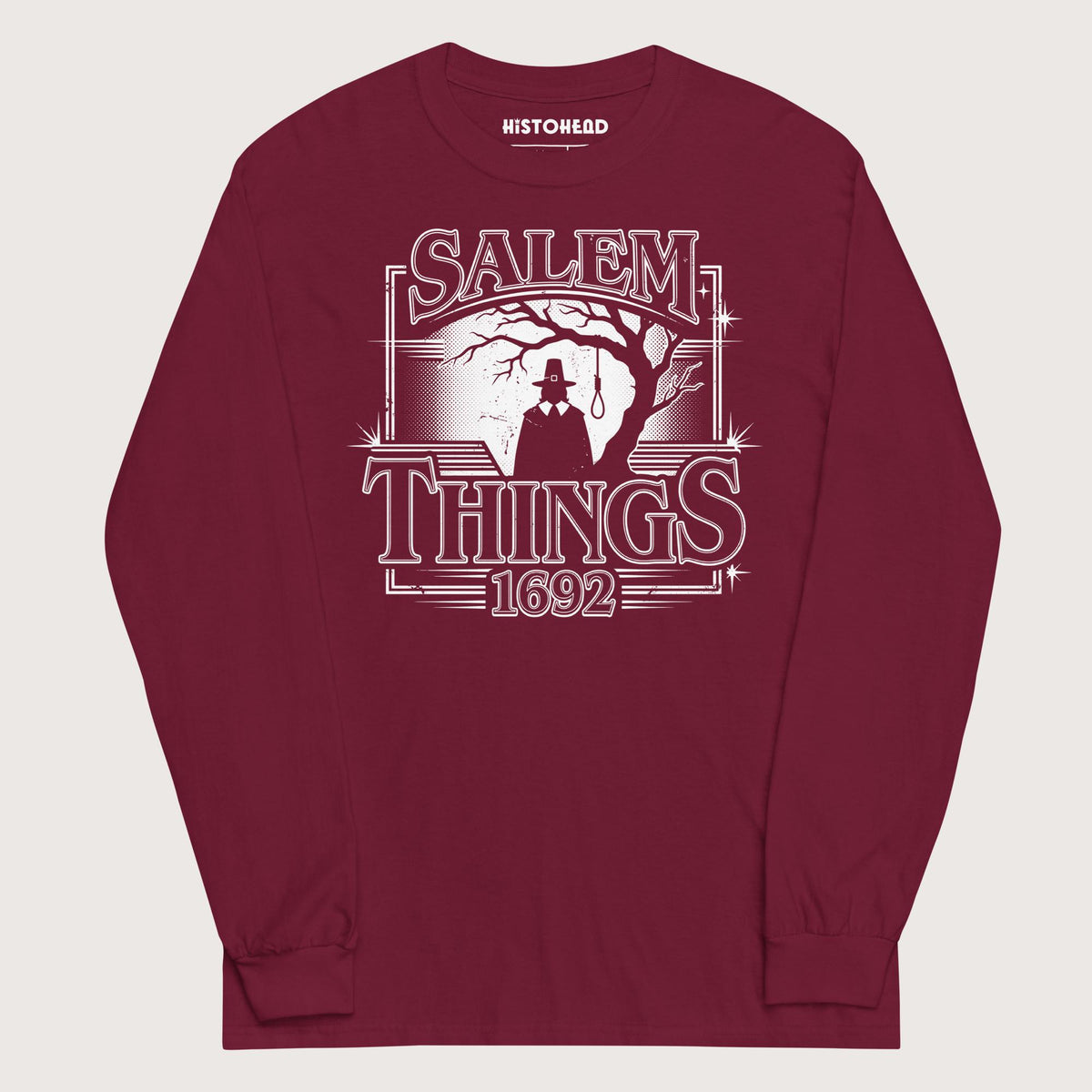 Maroon Salem Things 1692 - Long Sleeve - history buff gift by HistoHead