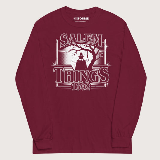 Maroon Salem Things 1692 - Long Sleeve - history buff gift by HistoHead