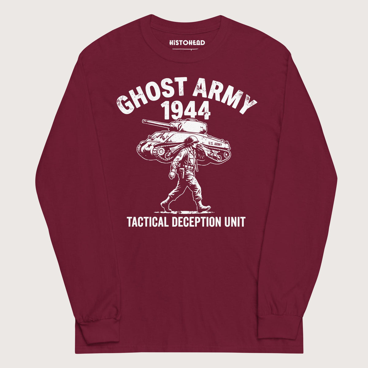 Maroon Ghost Army - Long Sleeve - history buff gift by HistoHead