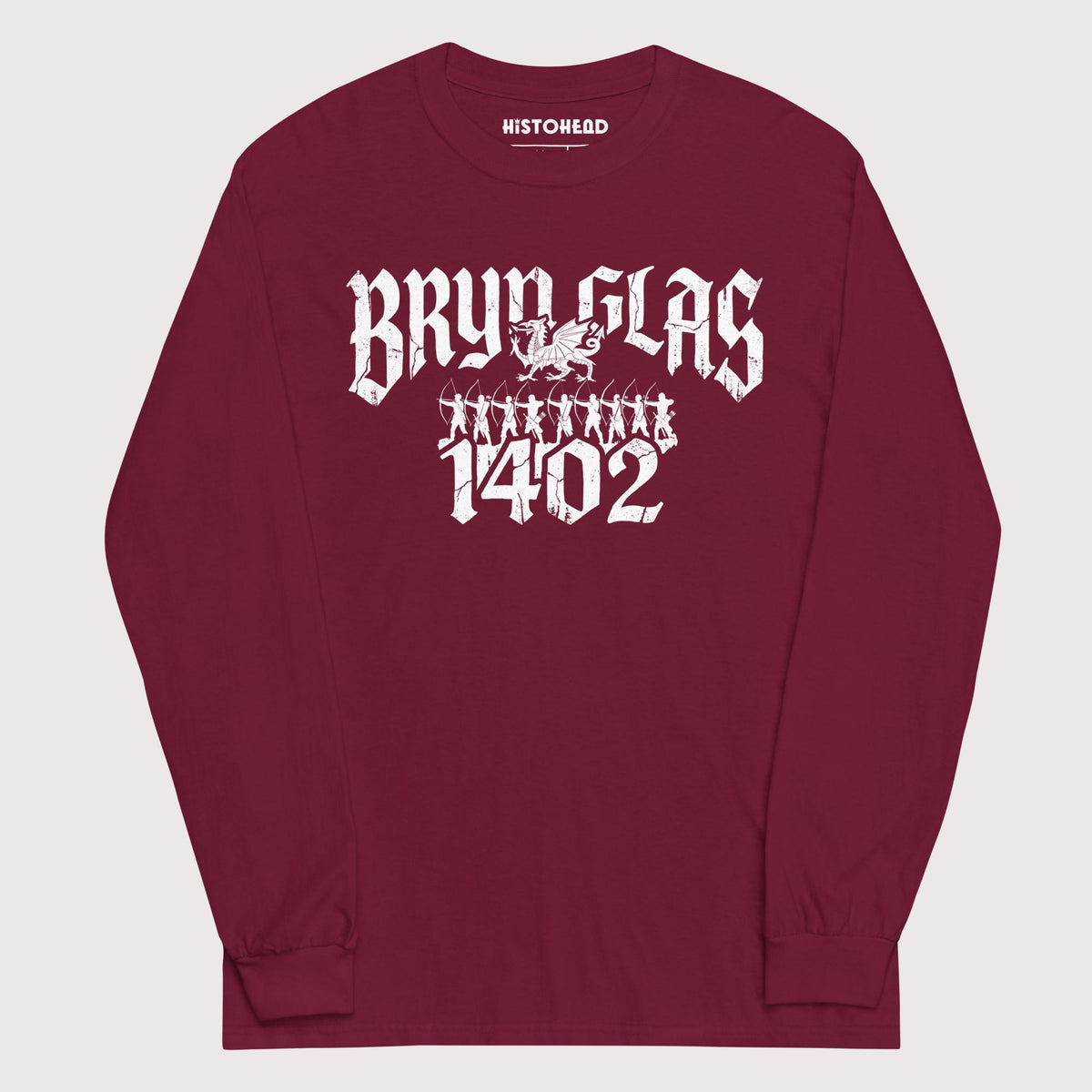 Maroon Battle of Bryn Glas 1402 - Long Sleeve - history buff gift by HistoHead