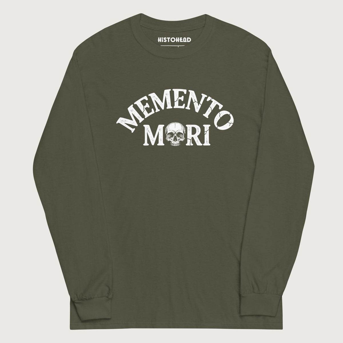 Military Green Memento Mori - Long Sleeve - history buff gift by HistoHead