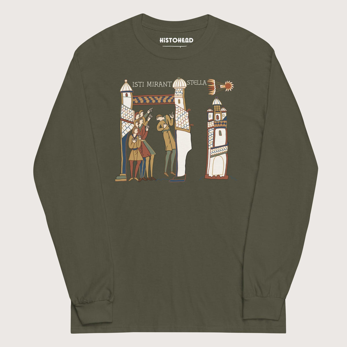 Military Green Isti Mirant Stella - Long Sleeve - history buff gift by HistoHead