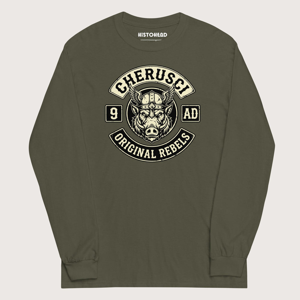 Military Green Cherusci Original Rebels - Long Sleeve - history buff gift by HistoHead