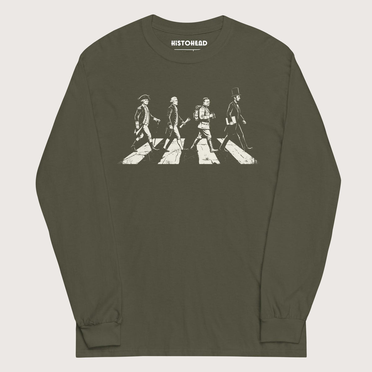 Military Green Rushmore Road - Long Sleeve - history buff gift by HistoHead