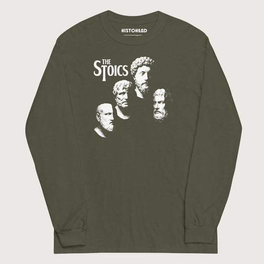 Military Green The Stoics - Long Sleeve - history buff gift by HistoHead