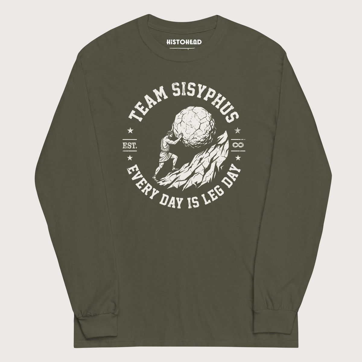Military Green Team Sisyphus - Long Sleeve - history buff gift by HistoHead