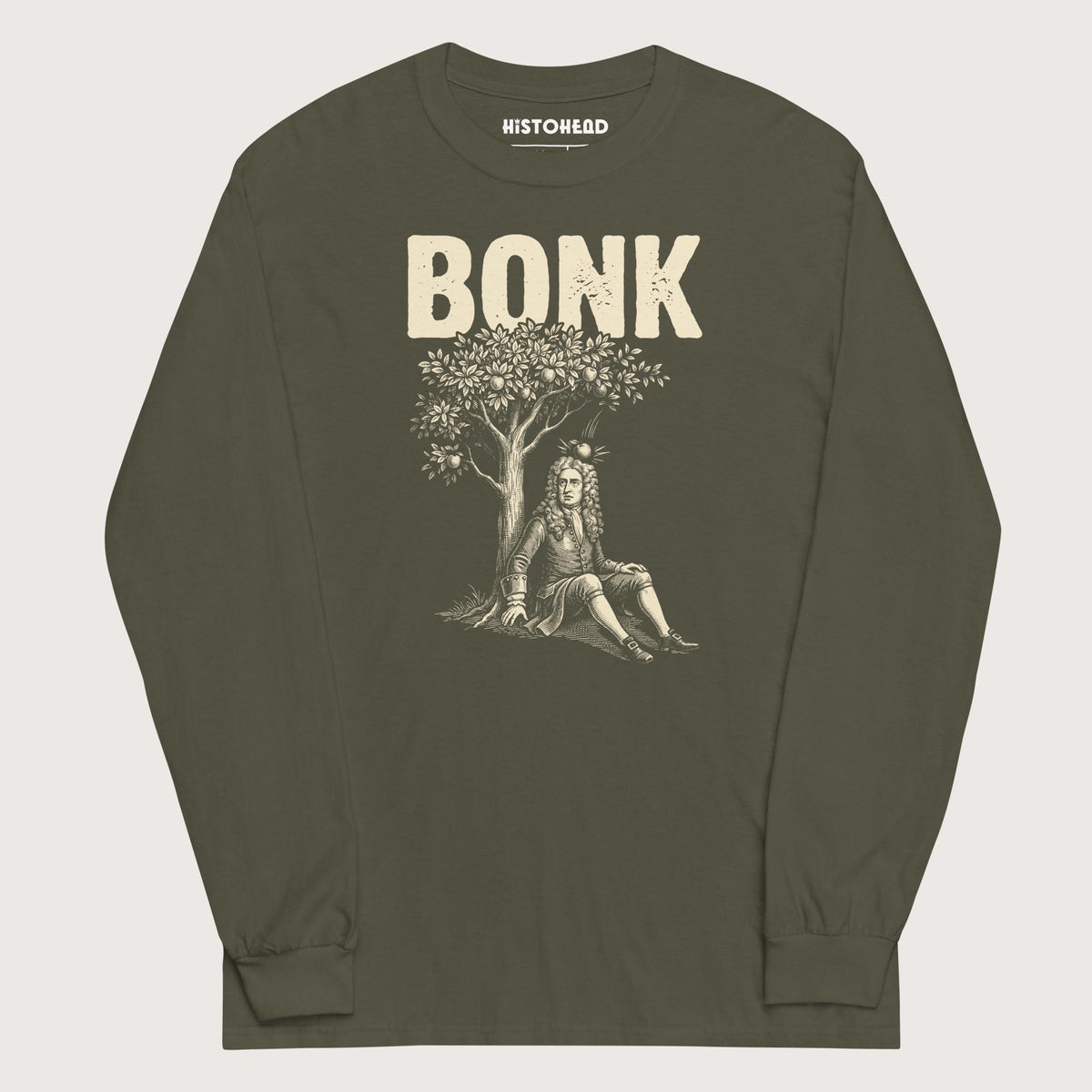Military Green Newton Bonk - Long Sleeve - history buff gift by HistoHead