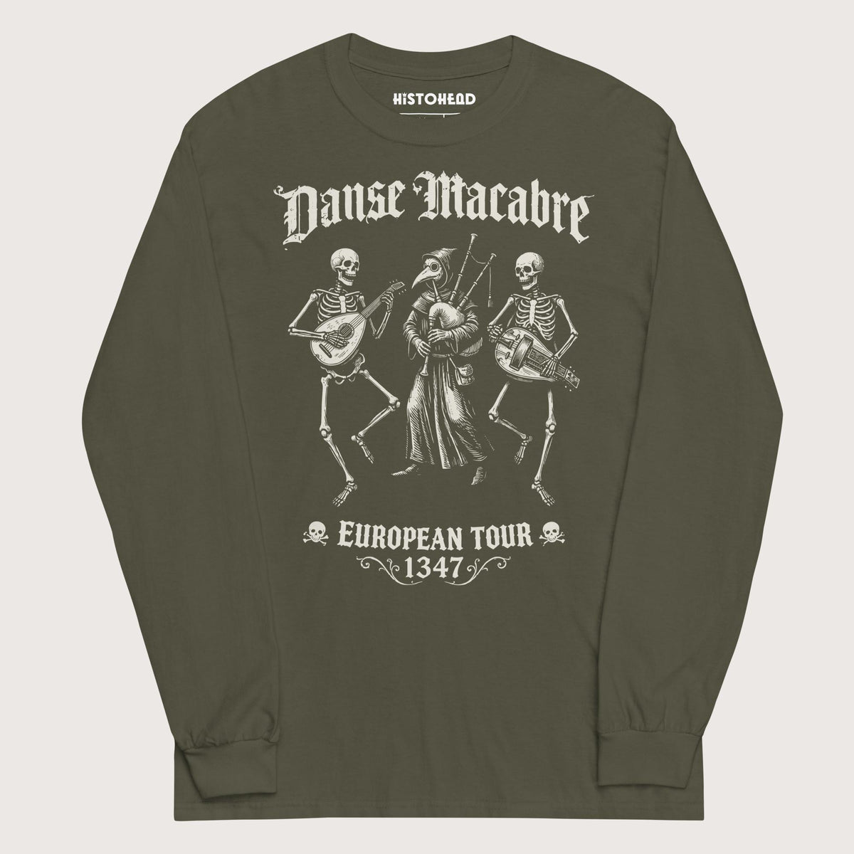 Military Green Danse Macabre European Tour - Long Sleeve - history buff gift by HistoHead