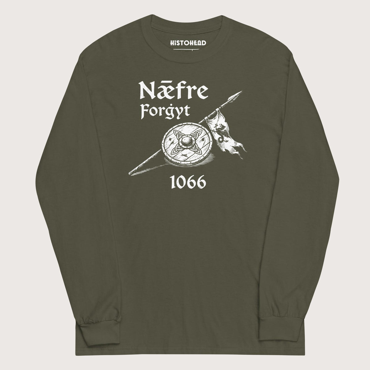 Military Green Never Forget 1066 - Long Sleeve - history buff gift by HistoHead