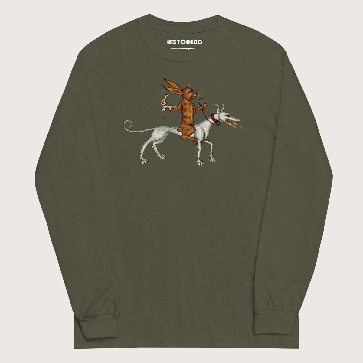 Military Green On a Quest - Long Sleeve - history buff gift by HistoHead