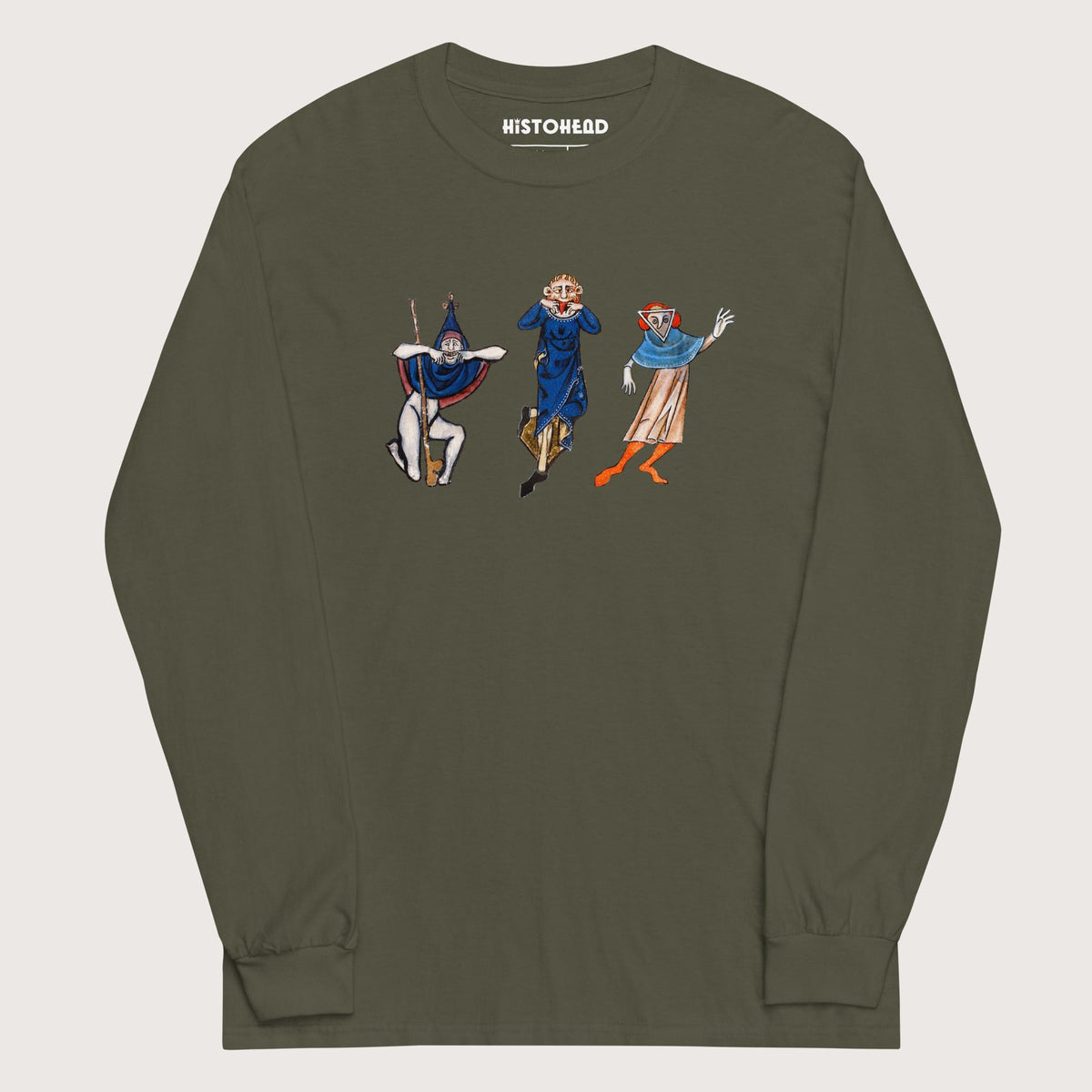 Military Green Medieval Fun Time - Long Sleeve - history buff gift by HistoHead