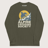 Military Green Alpine Crossing Society - Long Sleeve - history buff gift by HistoHead