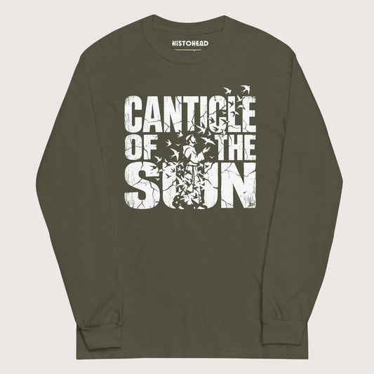 Military Green Canticle of the Sun Saint Francis of Assisi Birds - Long Sleeve - history buff gift by HistoHead