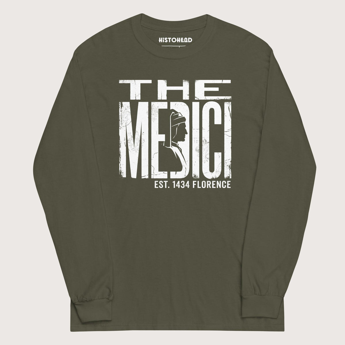 Military Green The Medici - Long Sleeve - history buff gift by HistoHead