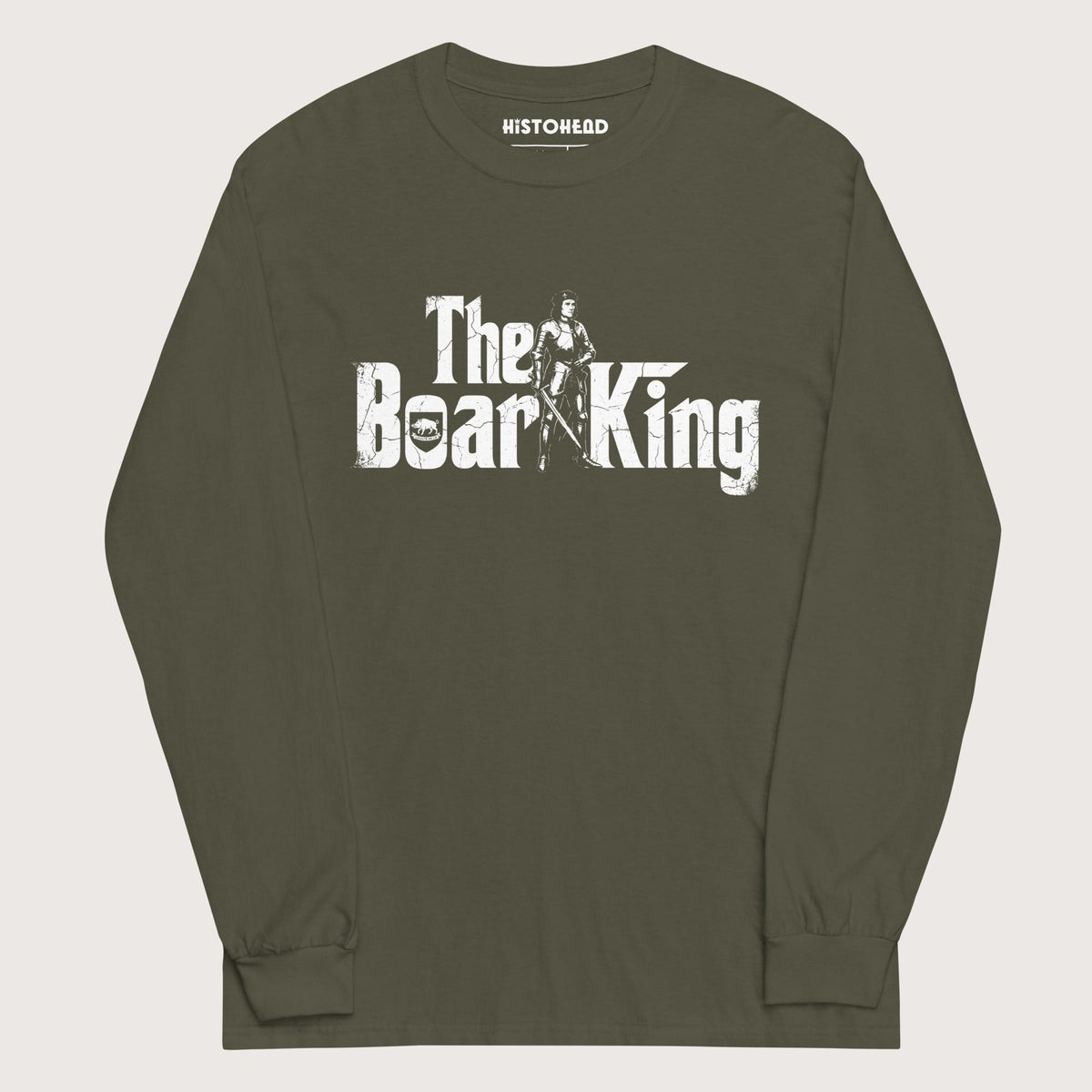 Military Green Richard III The Boar King - Long Sleeve - history buff gift by HistoHead